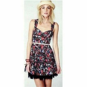 Free people sweetheart floral mini dress